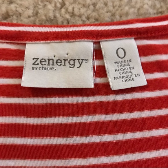 Orange and White Striped Top - Picture 2 of 3